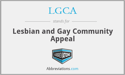 What is the abbreviation for lesbian and gay community appeal?